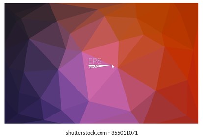 Multicolor dark pink, red, orange geometric rumpled triangular low poly origami style gradient illustration graphic background. Vector polygonal design for your business.