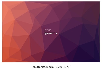 Multicolor dark pink, red, orange geometric rumpled triangular low poly origami style gradient illustration graphic background. Vector polygonal design for your business.