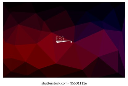 Multicolor dark pink, red, orange geometric rumpled triangular low poly origami style gradient illustration graphic background. Vector polygonal design for your business.