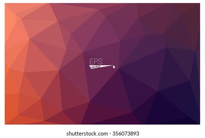 Multicolor dark pink, red, orange geometric rumpled triangular low poly origami style gradient illustration graphic background. Vector polygonal design for your business.