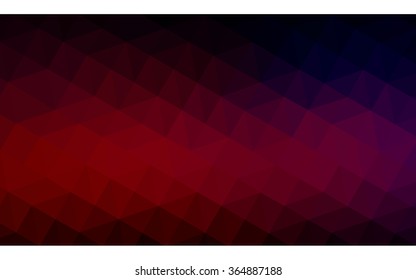 Multicolor dark pink, red, orange polygonal illustration, which consist of triangles. Geometric background in Origami style with gradient. Triangular design for your business in vector.