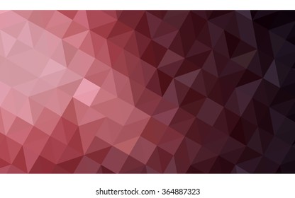 Multicolor dark pink, red, orange polygonal illustration, which consist of triangles. Geometric background in Origami style with gradient. Triangular design for your business in vector.