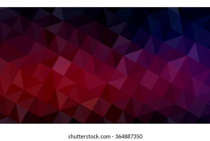 Multicolor dark pink, red, orange polygonal illustration, which consist of triangles. Geometric background in Origami style with gradient. Triangular design for your business in vector.
