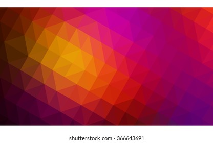 Multicolor dark pink, red, orange polygonal illustration, which consist of triangles. Geometric background in Origami style with gradient. Triangular design for your business.