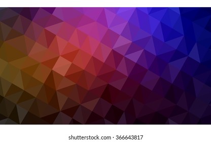 Multicolor dark pink, red, orange polygonal illustration, which consist of triangles. Geometric background in Origami style with gradient. Triangular design for your business.