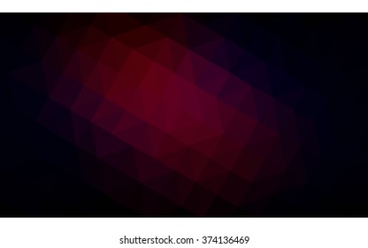 Multicolor dark pink, red, orange polygonal illustration, which consist of triangles. Geometric background in Origami style with gradient. Triangular design for your business.