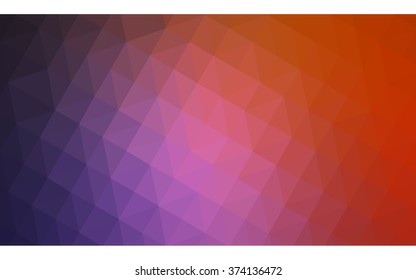 Multicolor dark pink, red, orange polygonal illustration, which consist of triangles. Geometric background in Origami style with gradient. Triangular design for your business.