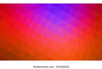 Multicolor dark pink, red, orange polygonal illustration, which consist of triangles. Geometric background in Origami style with gradient. Triangular design for your business.