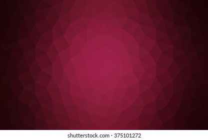 Multicolor dark pink, red, orange polygonal illustration, which consist of triangles. Geometric background in Origami style with gradient. Triangular design for your business.