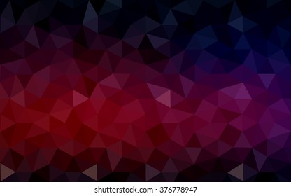 Multicolor dark pink, red, orange polygonal illustration, which consist of triangles. Geometric background in Origami style with gradient. Triangular design for your business.
