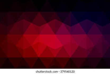 Multicolor dark pink, red, orange polygonal illustration, which consist of triangles. Geometric background in Origami style with gradient. Triangular design for your business.