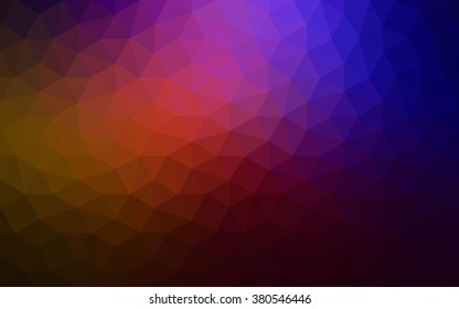 Multicolor dark pink, red, orange polygonal illustration, which consist of triangles. Geometric background in Origami style with gradient. Triangular design for your business.
