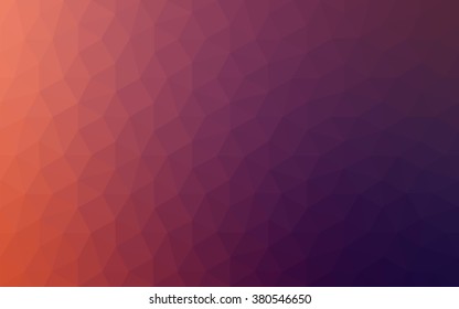 Multicolor dark pink, red, orange polygonal illustration, which consist of triangles. Geometric background in Origami style with gradient. Triangular design for your business.