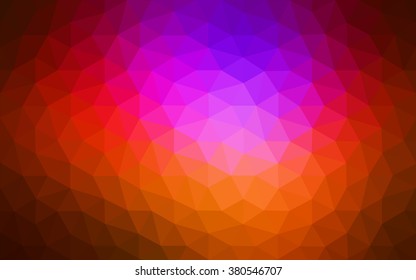 Multicolor dark pink, red, orange polygonal illustration, which consist of triangles. Geometric background in Origami style with gradient. Triangular design for your business.