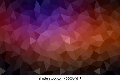 Multicolor dark pink, red, orange polygonal illustration, which consist of triangles. Geometric background in Origami style with gradient. Triangular design for your business.