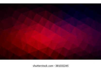 Multicolor dark pink, red, orange polygonal illustration, which consist of triangles. Geometric background in Origami style with gradient. Triangular design for your business.