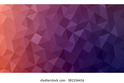 Multicolor dark pink, red, orange polygonal illustration, which consist of triangles. Geometric background in Origami style with gradient. Triangular design for your business.