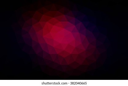 Multicolor dark pink, red, orange polygonal illustration, which consist of triangles. Geometric background in Origami style with gradient. Triangular design for your business.