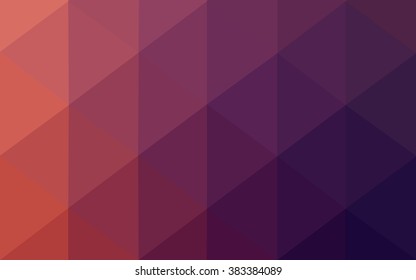 Multicolor dark pink, red, orange polygonal illustration, which consist of triangles. Geometric background in Origami style with gradient. Triangular design for your business.