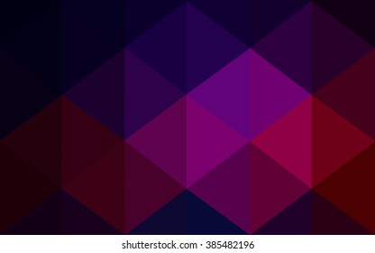 Multicolor dark pink, red, orange polygonal illustration, which consist of triangles. Geometric background in Origami style with gradient. Triangular design for your business.