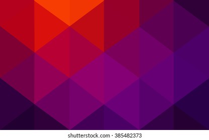 Multicolor dark pink, red, orange polygonal illustration, which consist of triangles. Geometric background in Origami style with gradient. Triangular design for your business.