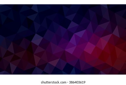 Multicolor dark pink, red, orange polygonal illustration, which consist of triangles. Geometric background in Origami style with gradient. Triangular design for your business.