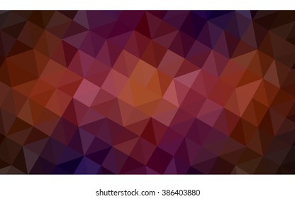 Multicolor dark pink, red, orange polygonal illustration, which consist of triangles. Geometric background in Origami style with gradient. Triangular design for your business.