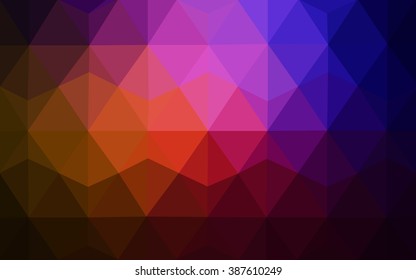 Multicolor dark pink, red, orange polygonal illustration, which consist of triangles. Geometric background in Origami style with gradient. Triangular design for your business.
