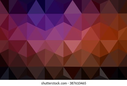 Multicolor dark pink, red, orange polygonal illustration, which consist of triangles. Geometric background in Origami style with gradient. Triangular design for your business.