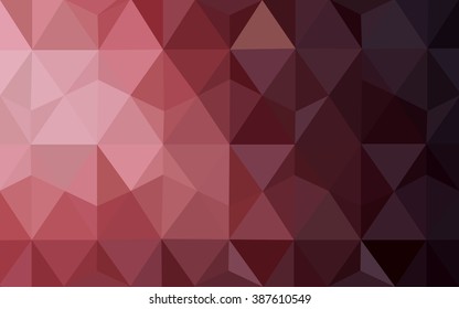 Multicolor dark pink, red, orange polygonal illustration, which consist of triangles. Geometric background in Origami style with gradient. Triangular design for your business.