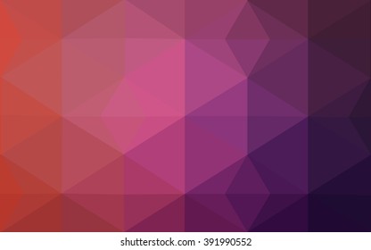 Multicolor dark pink, red, orange polygonal illustration, which consist of triangles. Geometric background in Origami style with gradient. Triangular design for your business.