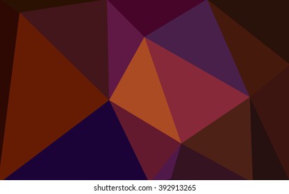 Multicolor dark pink, red, orange polygonal illustration, which consist of triangles. Geometric background in Origami style with gradient. Triangular design for your business.