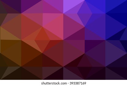Multicolor dark pink, red, orange polygonal illustration, which consist of triangles. Geometric background in Origami style with gradient. Triangular design for your business.