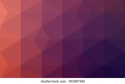 Multicolor dark pink, red, orange polygonal illustration, which consist of triangles. Geometric background in Origami style with gradient. Triangular design for your business.