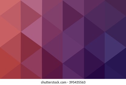 Multicolor dark pink, red, orange polygonal illustration, which consist of triangles. Geometric background in Origami style with gradient. Triangular design for your business.