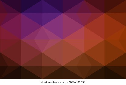 Multicolor dark pink, red, orange polygonal illustration, which consist of triangles. Geometric background in Origami style with gradient. Triangular design for your business.