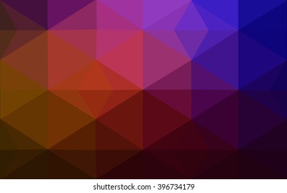 Multicolor dark pink, red, orange polygonal illustration, which consist of triangles. Geometric background in Origami style with gradient. Triangular design for your business.