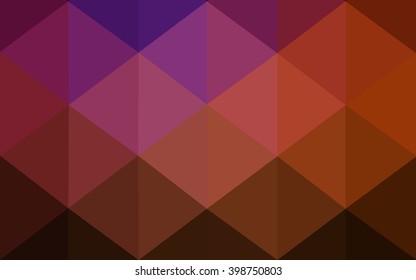 Multicolor dark pink, red, orange polygonal illustration, which consist of triangles. Geometric background in Origami style with gradient. Triangular design for your business.