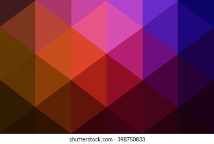 Multicolor dark pink, red, orange polygonal illustration, which consist of triangles. Geometric background in Origami style with gradient. Triangular design for your business.