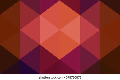 Multicolor dark pink, red, orange polygonal illustration, which consist of triangles. Geometric background in Origami style with gradient. Triangular design for your business.