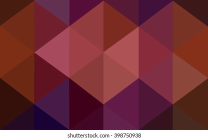 Multicolor dark pink, red, orange polygonal illustration, which consist of triangles. Geometric background in Origami style with gradient. Triangular design for your business.