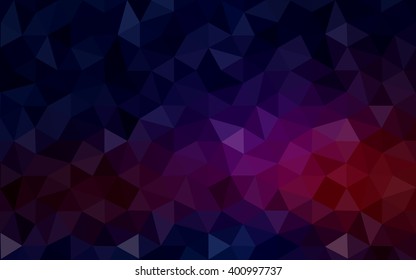 Multicolor dark pink, red, orange polygonal illustration, which consist of triangles. Geometric background in Origami style with gradient. Triangular design for your business.
