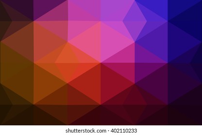 Multicolor dark pink, red, orange polygonal illustration, which consist of triangles. Geometric background in Origami style with gradient. Triangular design for your business.