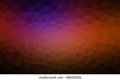 Multicolor dark pink, red, orange polygonal illustration, which consist of triangles. Geometric background in Origami style with gradient. Triangular design for your business.