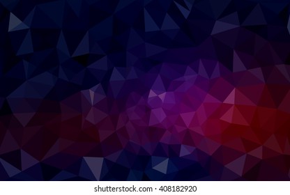 Multicolor dark pink, red, orange polygonal illustration, which consist of triangles. Geometric background in Origami style with gradient. Triangular design for your business.