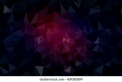 Multicolor dark pink, red, orange polygonal illustration, which consist of triangles. Geometric background in Origami style with gradient. Triangular design for your business.