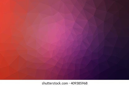 Multicolor dark pink, red, orange polygonal illustration, which consist of triangles. Geometric background in Origami style with gradient. Triangular design for your business.