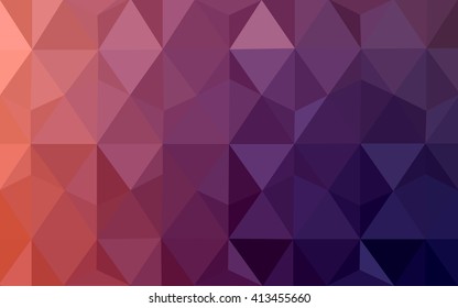 Multicolor dark pink, red, orange polygonal illustration, which consist of triangles. Geometric background in Origami style with gradient. Triangular design for your business.