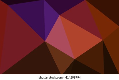 Multicolor dark pink, red, orange polygonal illustration, which consist of triangles. Geometric background in Origami style with gradient. Triangular design for your business.