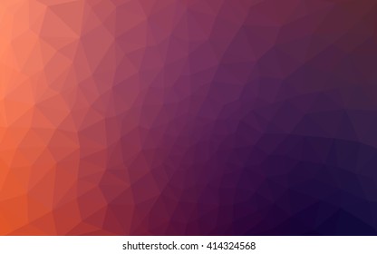 Multicolor dark pink, red, orange polygonal illustration, which consist of triangles. Geometric background in Origami style with gradient. Triangular design for your business.
